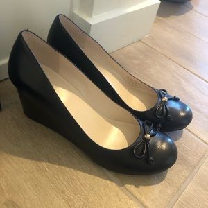 Cole Haan Black Elsie Wedge Leather 8